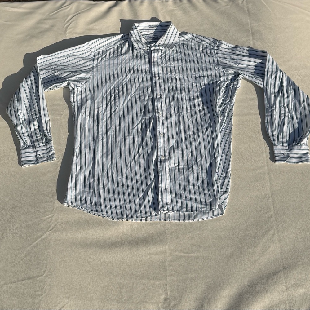 Vintage Yves Saint Laurent striped button up men’s dress shirt